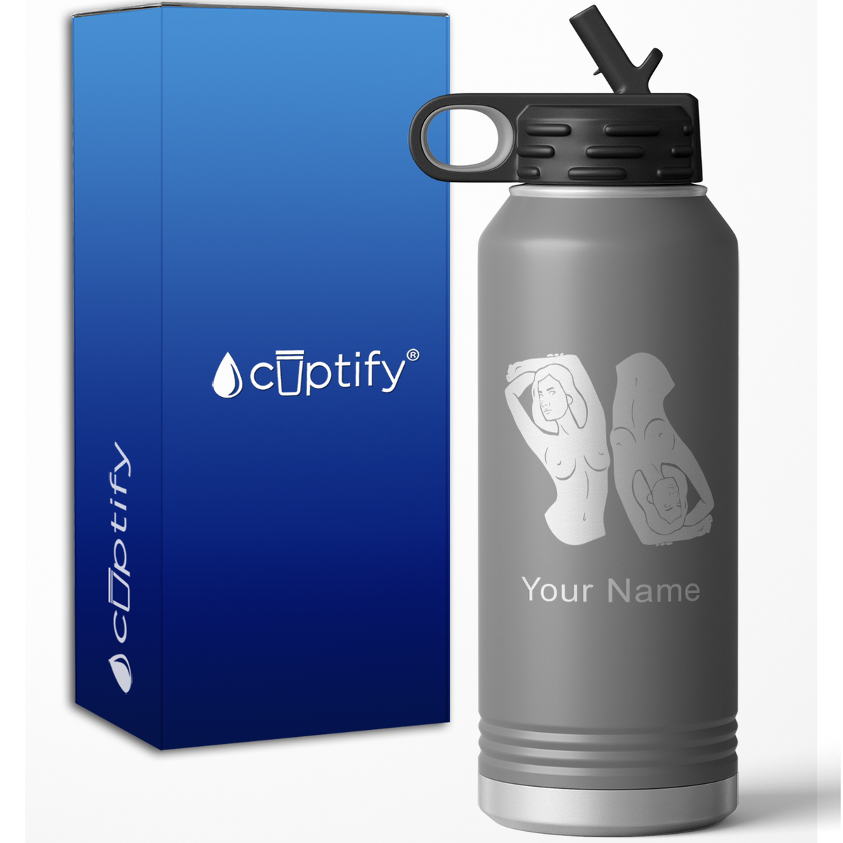 Gemini Zodiac Sign Personalized 32oz Sport Water Bottle