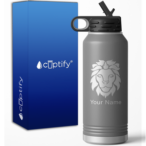 Leo Zodiac Sign Personalized 32oz Sport Water Bottle