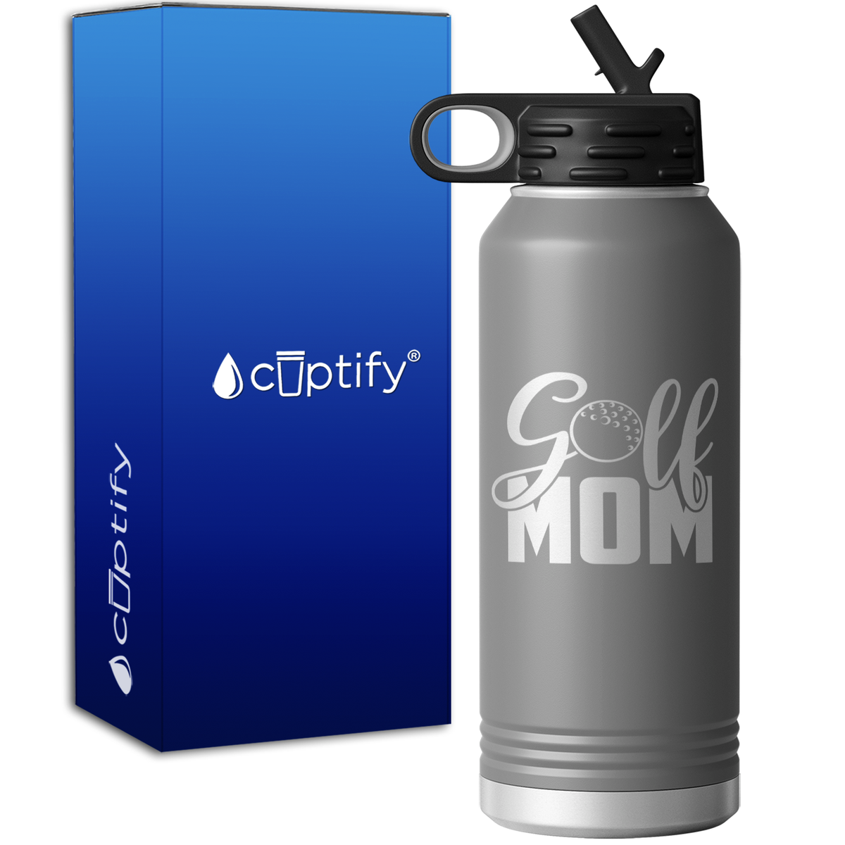 Mom Golf 32oz Sport Water Bottle