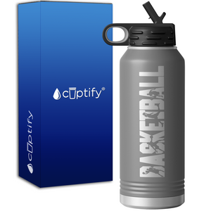 Basketball Player Silhouettes 32oz Sport Water Bottle