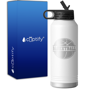 Basketball Split Personalized 32oz Sport Water Bottle