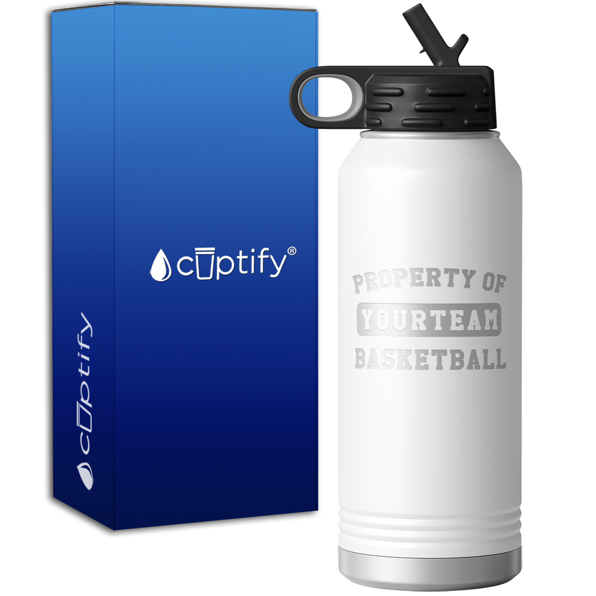 Property of of Basketball Team Personalized 32oz Sport Water Bottle