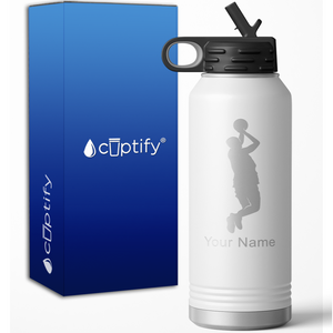 Bank Shot Basketball Player Personalized 32oz Sport Water Bottle