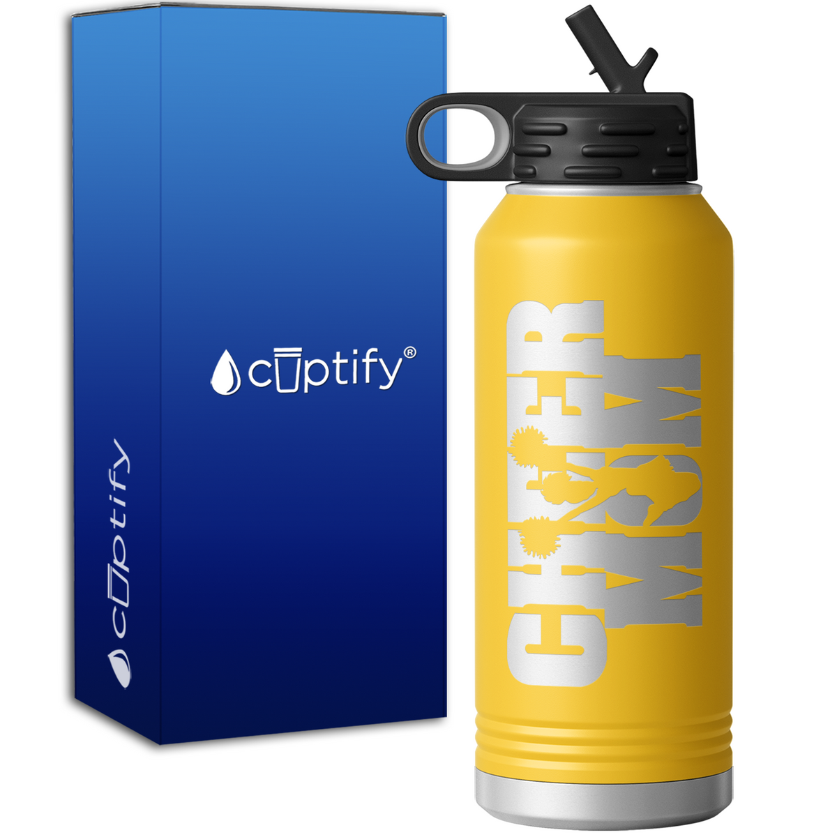 Cheer Mom 32oz Sport Water Bottle