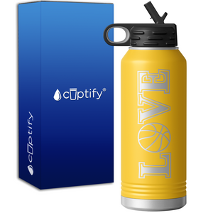 Basketball Love 32oz Sport Water Bottle