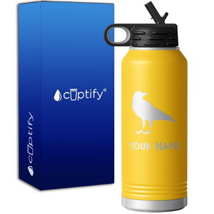Black Crow Personalized 32oz Sport Water Bottle