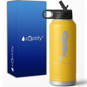 Jump Shot Basketball Player Personalized 32oz Sport Water Bottle