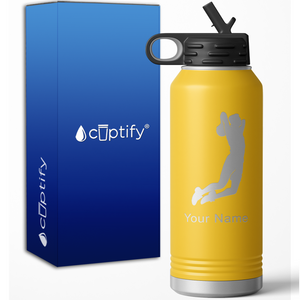 Slam Dunk Basketball Player Personalized 32oz Sport Water Bottle