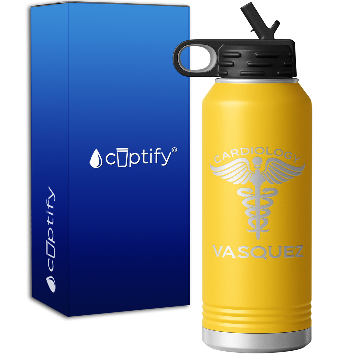 Personalized Cardiology 32oz Sport Water Bottle