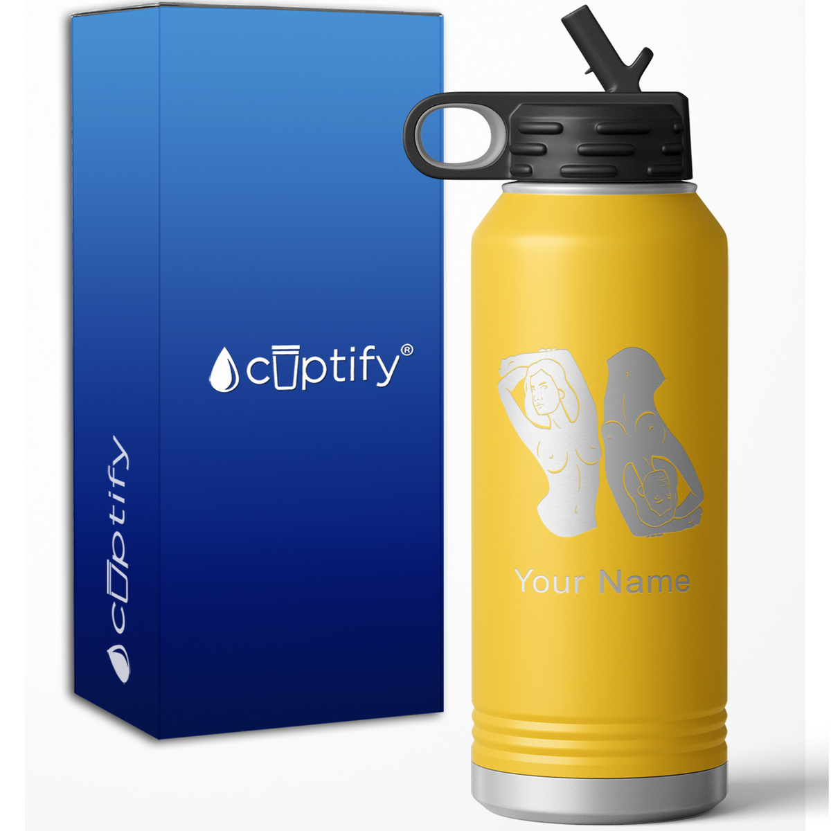 Gemini Zodiac Sign Personalized 32oz Sport Water Bottle