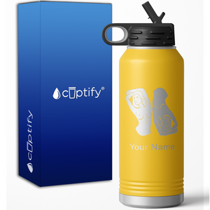 Gemini Zodiac Sign Personalized 32oz Sport Water Bottle