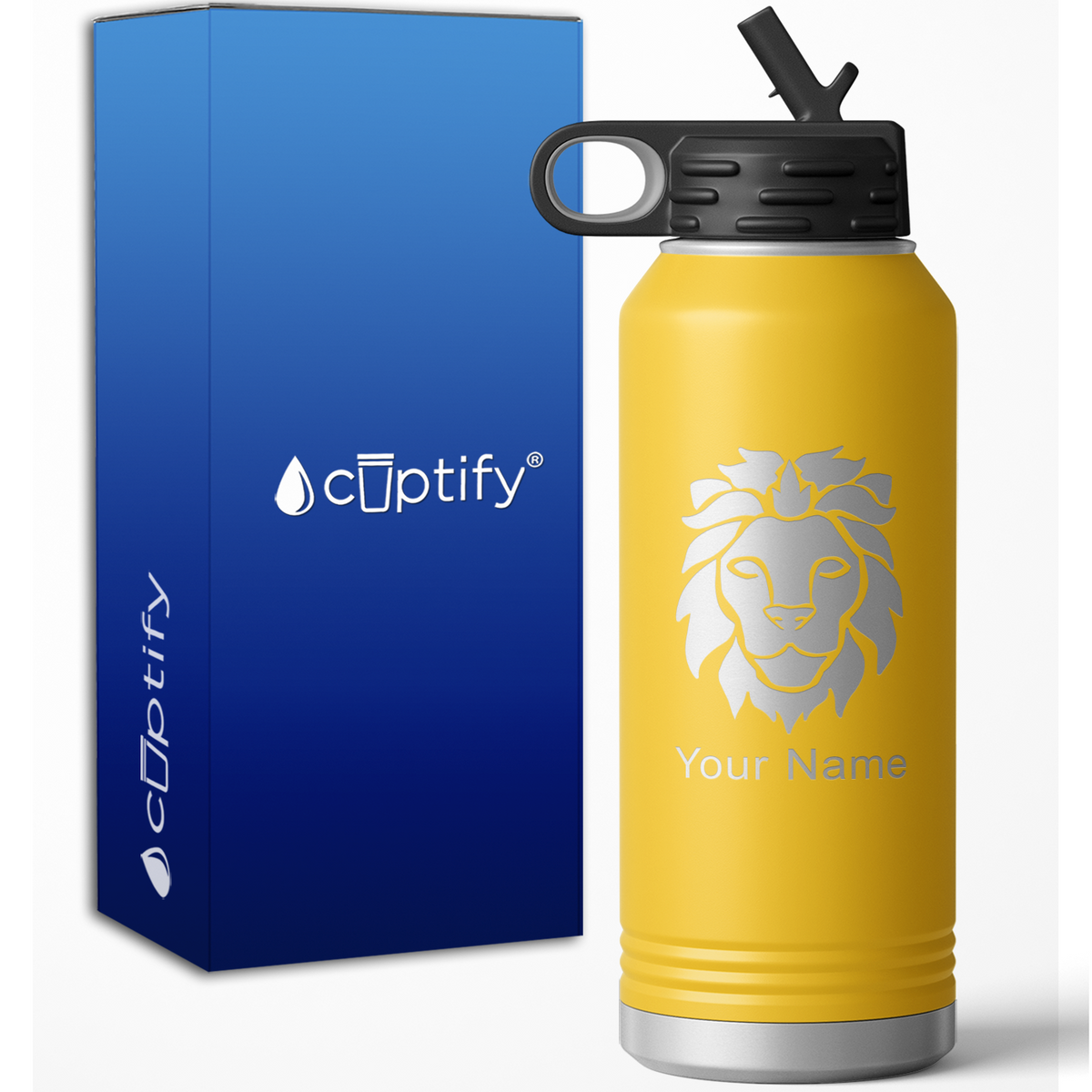 Leo Zodiac Sign Personalized 32oz Sport Water Bottle