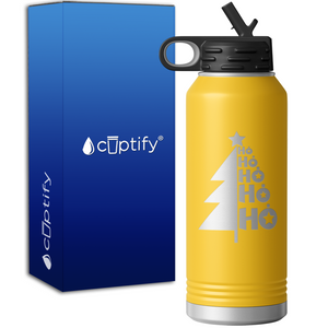 Ho Ho Ho Christmas Tree 32oz Sport Water Bottle