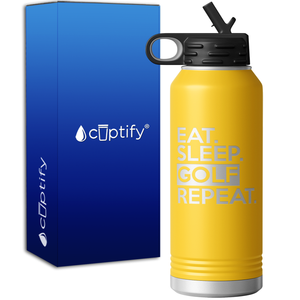Eat Sleep Golf Repeat 32oz Sport Water Bottle