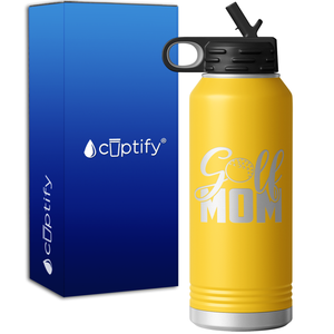 Mom Golf 32oz Sport Water Bottle