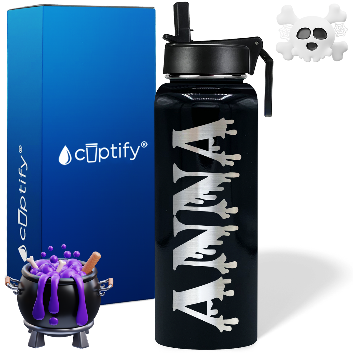 Personalized Bloody on Halloween 40oz Water Bottle