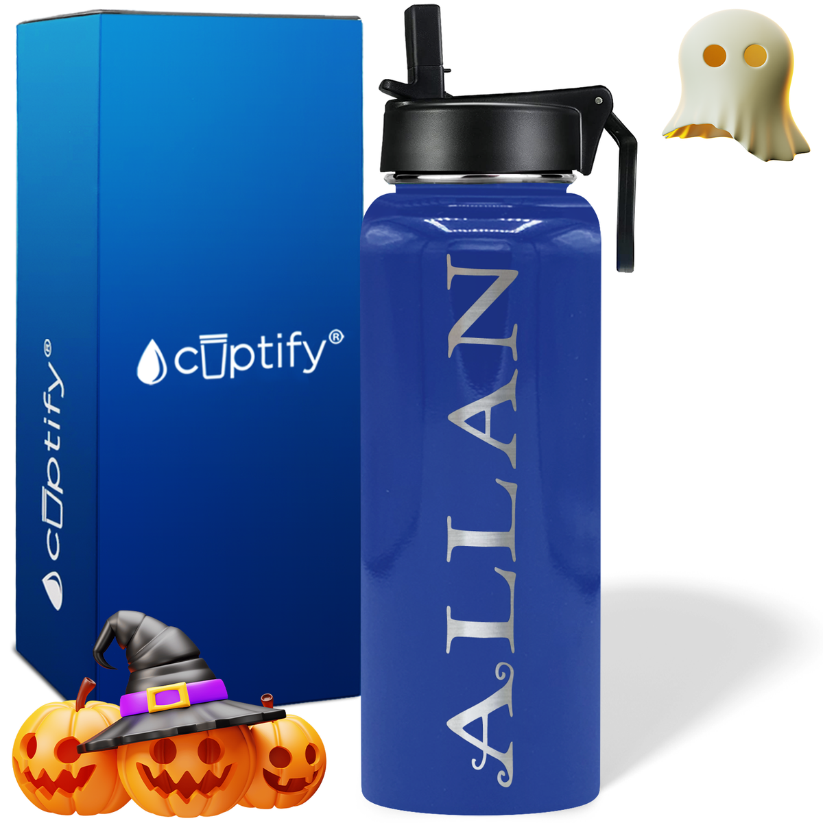 Personalized Eerie on Halloween 40oz Water Bottle