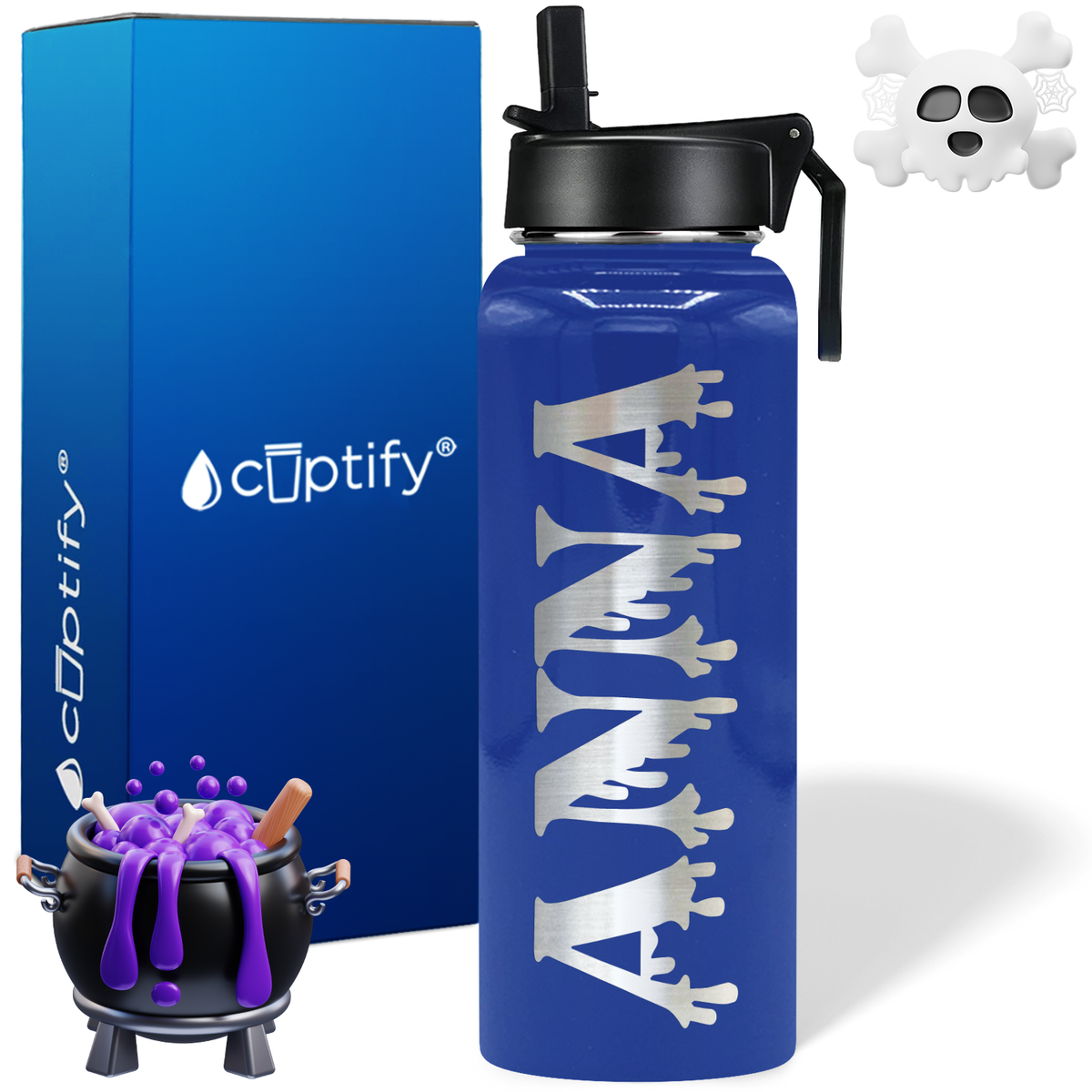 Personalized Bloody on Halloween 40oz Water Bottle