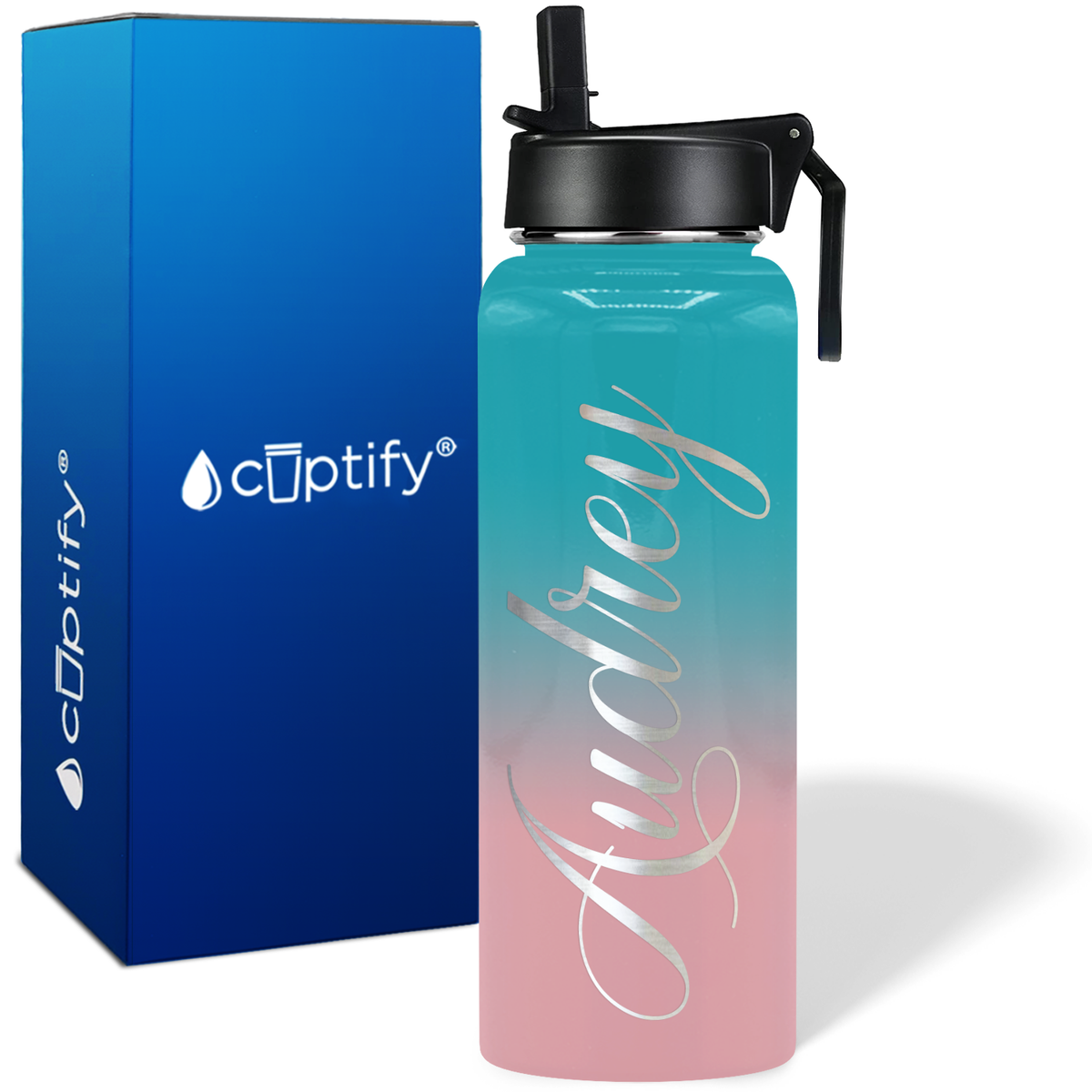 Personalized Audrey Style on 40oz Wide Mouth