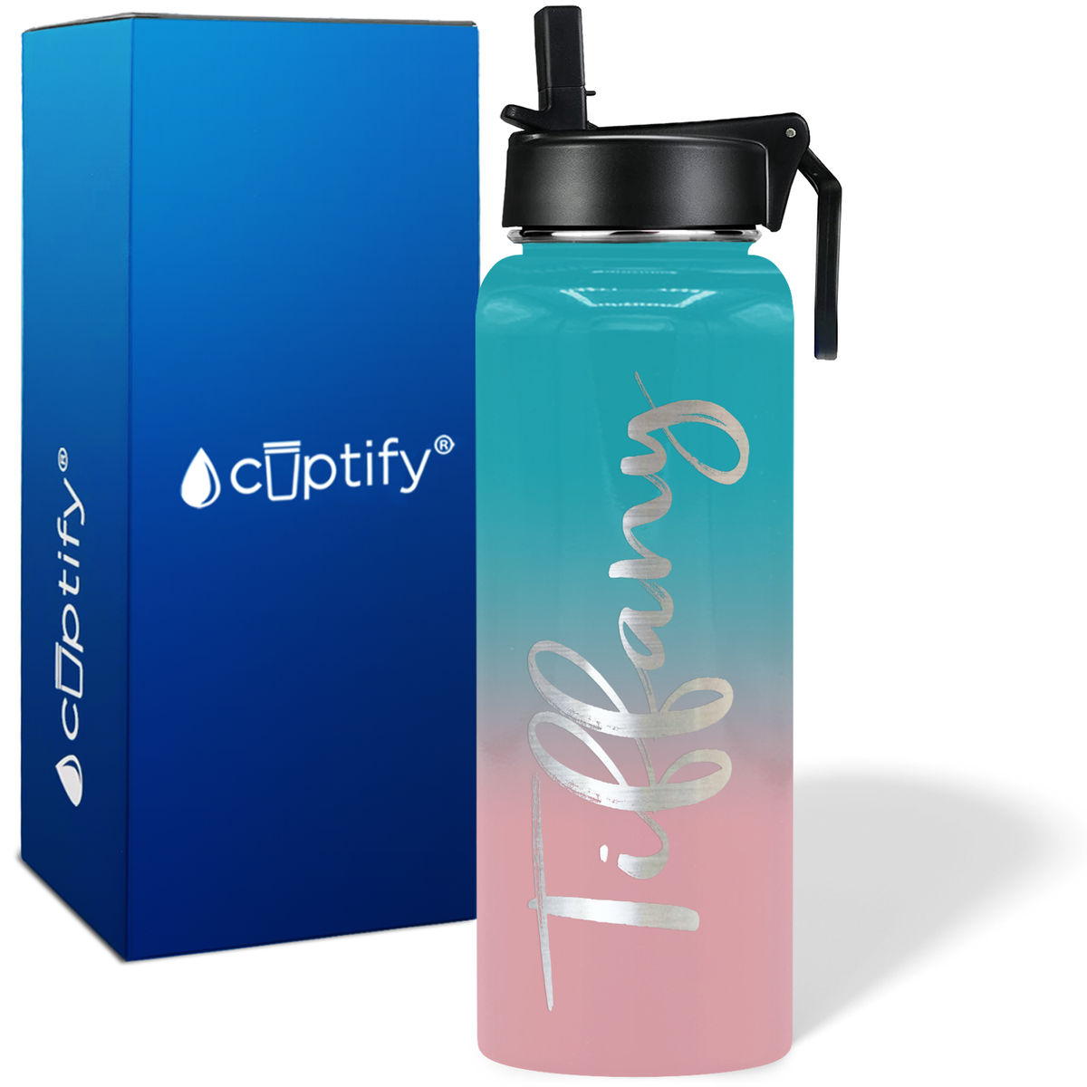 Personalized Tiffany Style on 40oz Wide Mouth