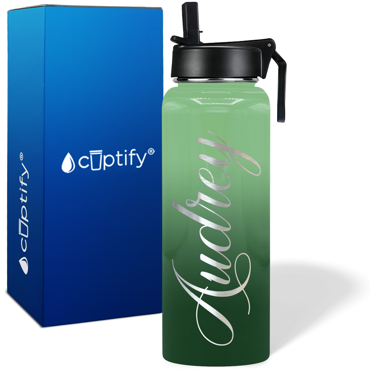 Personalized Audrey Style on 40oz Wide Mouth