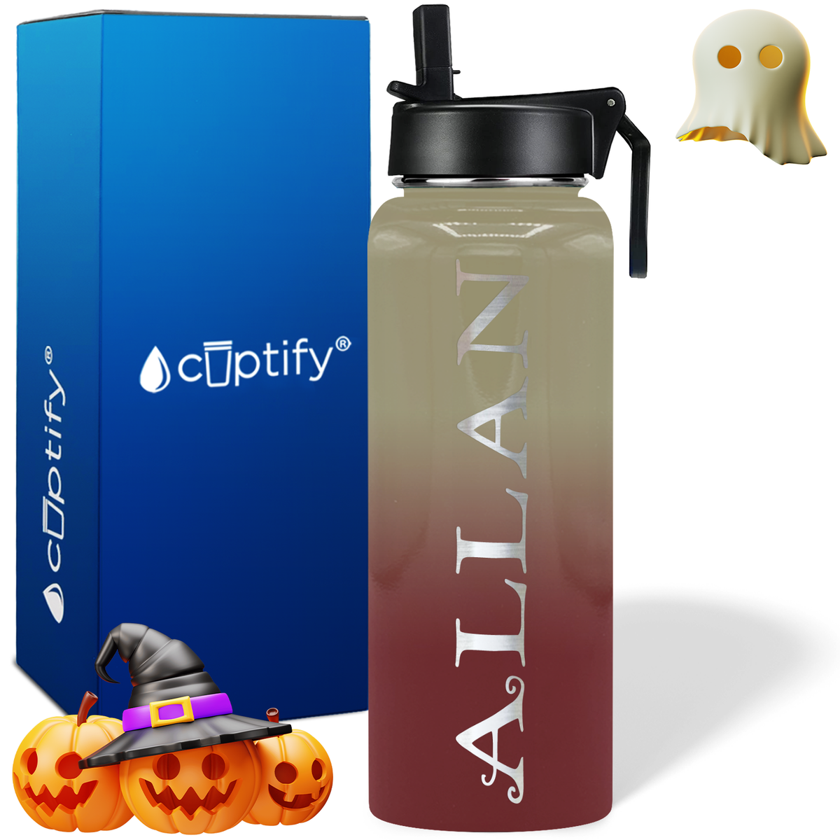 Personalized Eerie on Halloween 40oz Water Bottle