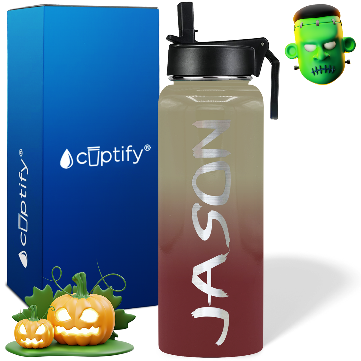 Personalized Scary on Halloween 40oz Water Bottle