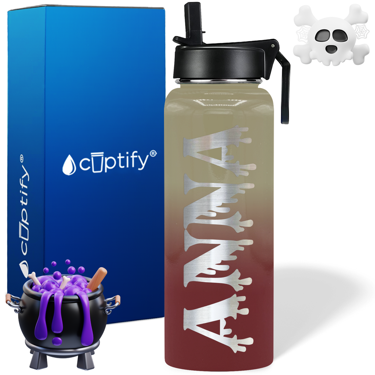Personalized Bloody on Halloween 40oz Water Bottle