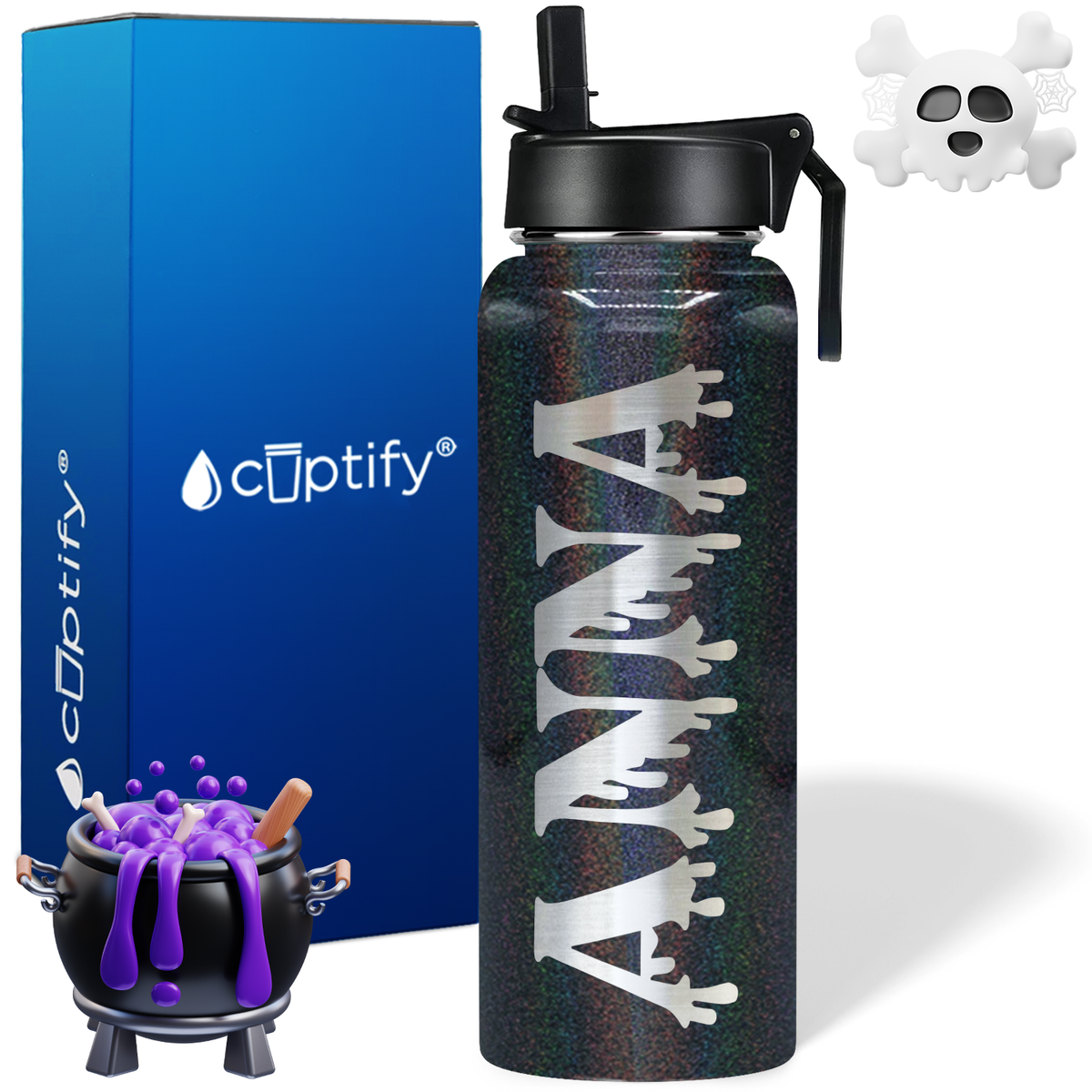 Personalized Bloody on Halloween 40oz Water Bottle