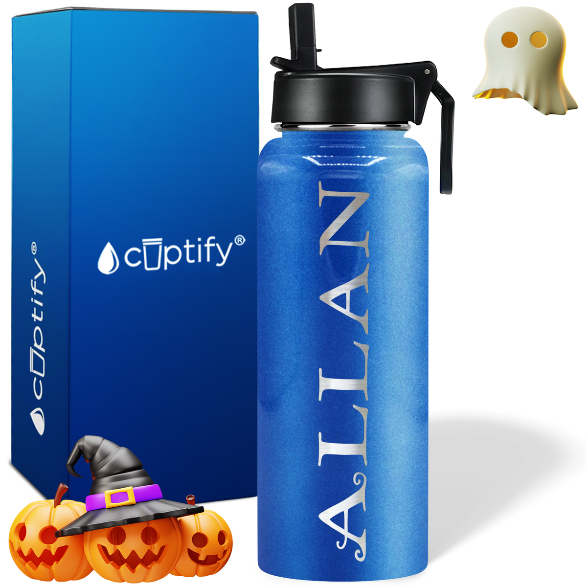 Personalized Eerie on Halloween 40oz Water Bottle