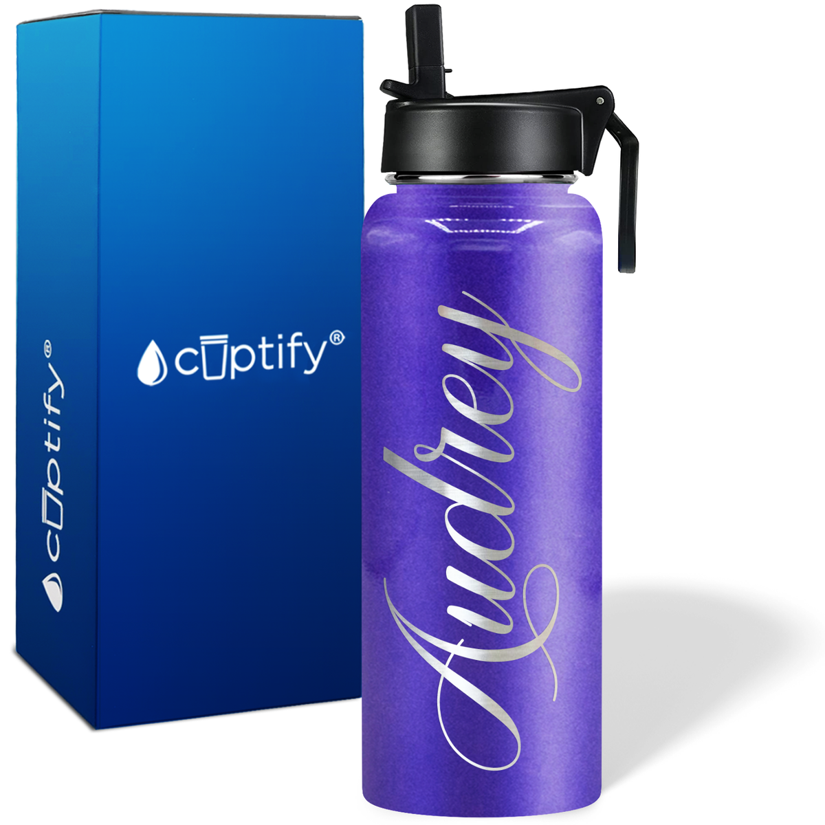 Personalized Audrey Style on 40oz Wide Mouth