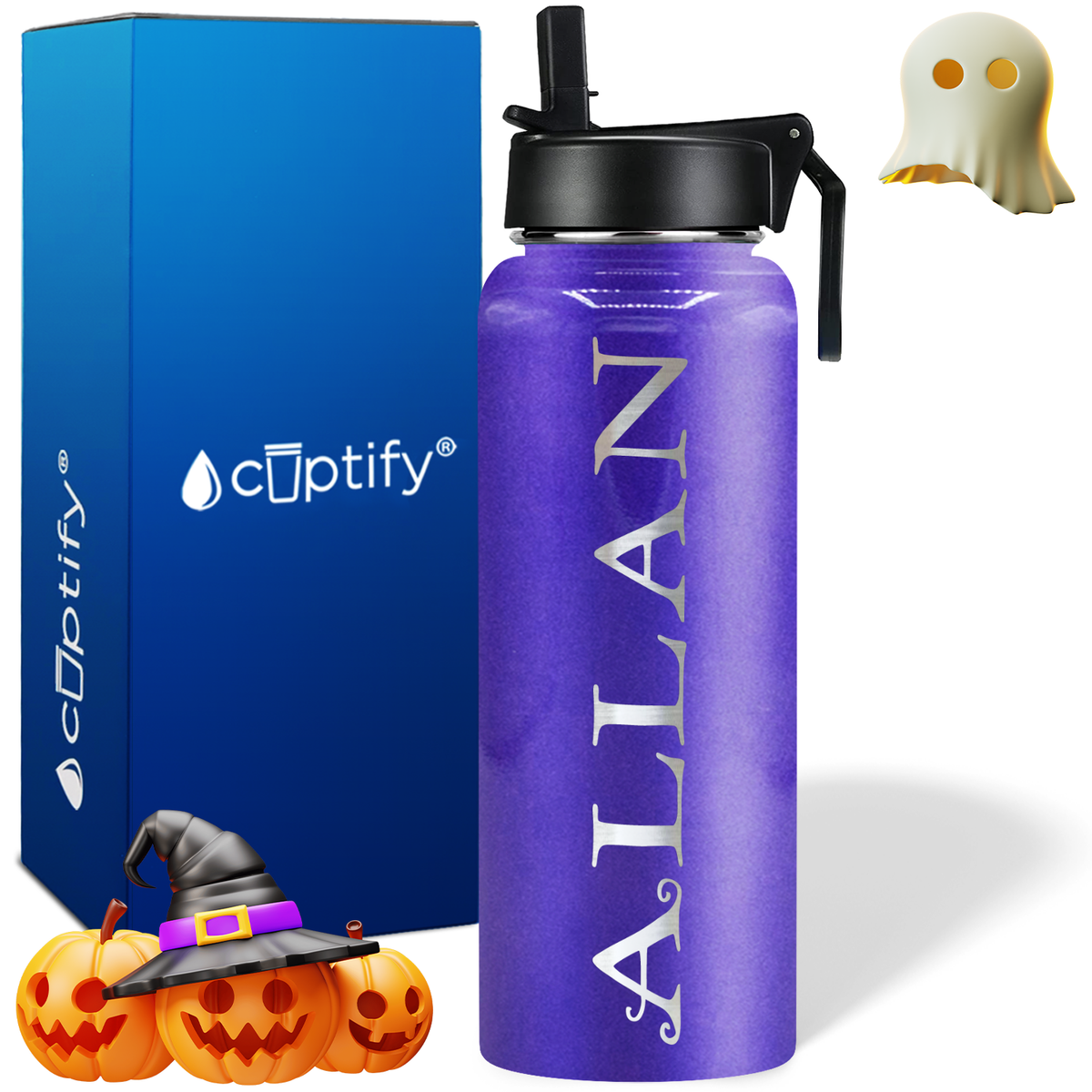 Personalized Eerie on Halloween 40oz Water Bottle