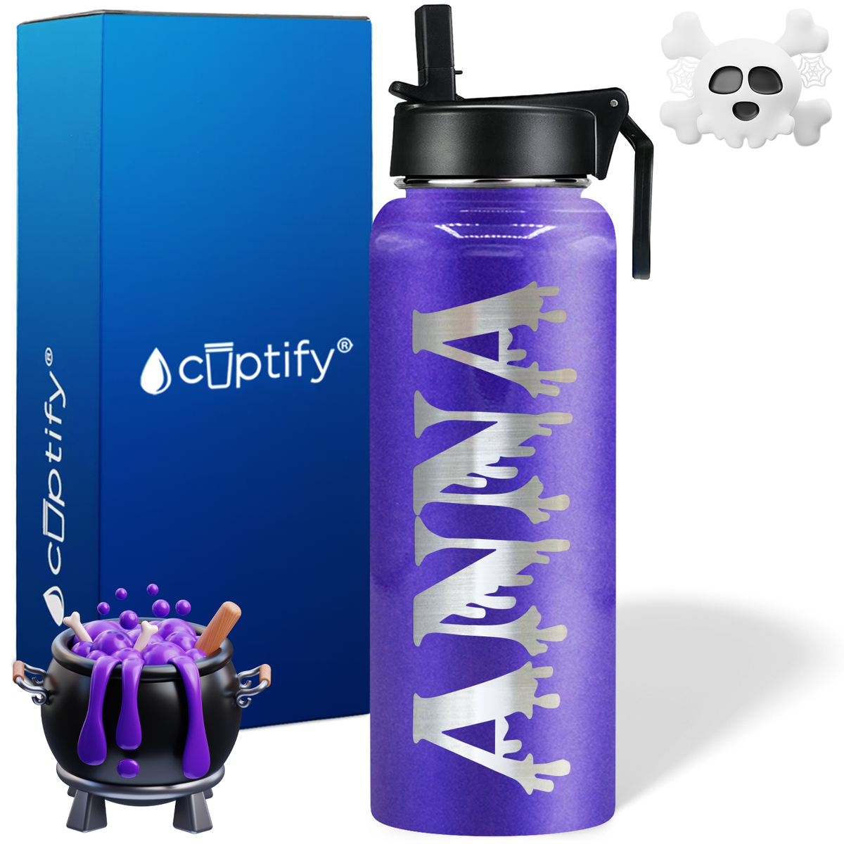 Personalized Bloody on Halloween 40oz Water Bottle