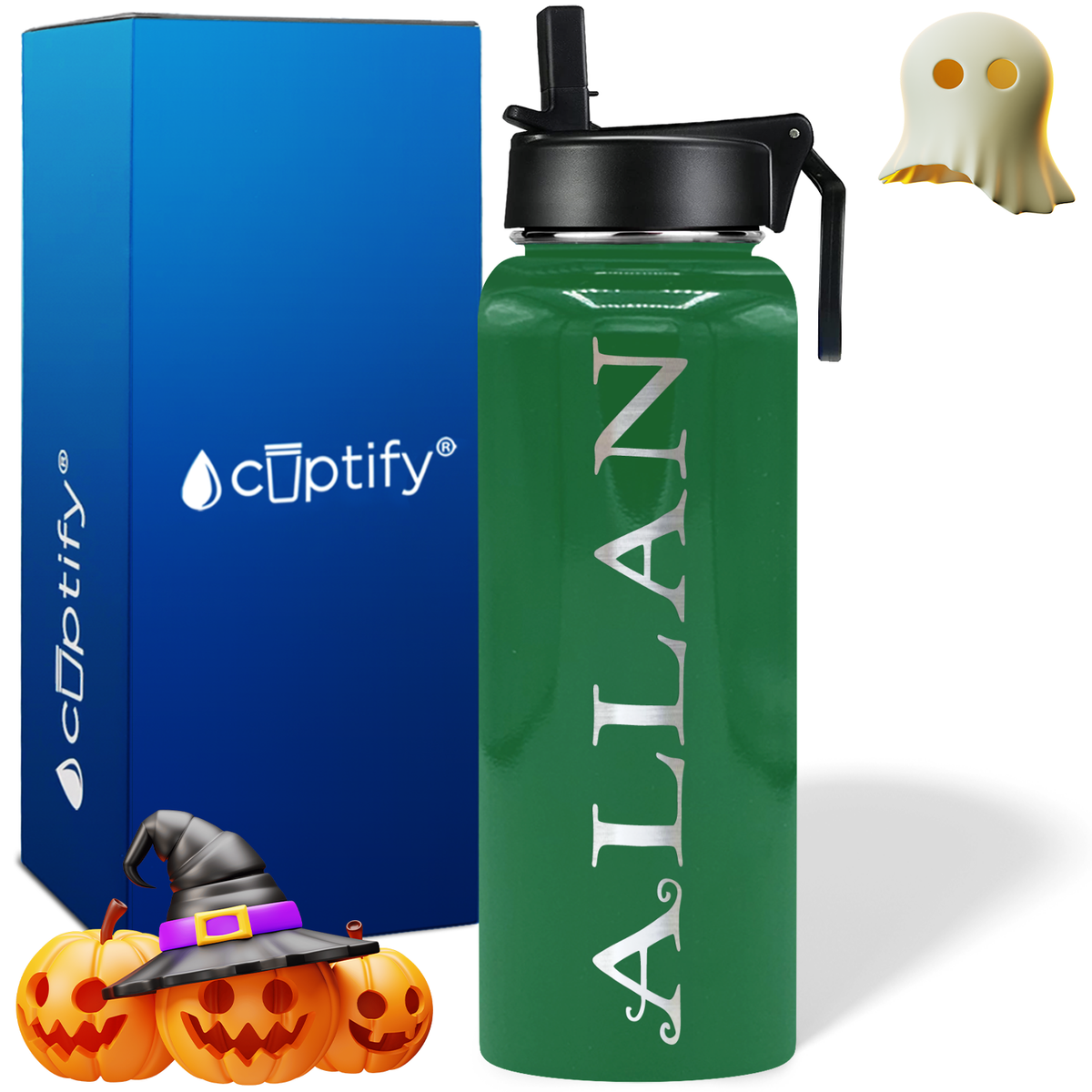 Personalized Eerie on Halloween 40oz Water Bottle