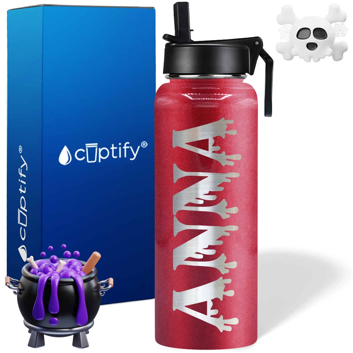 Personalized Bloody on Halloween 40oz Water Bottle