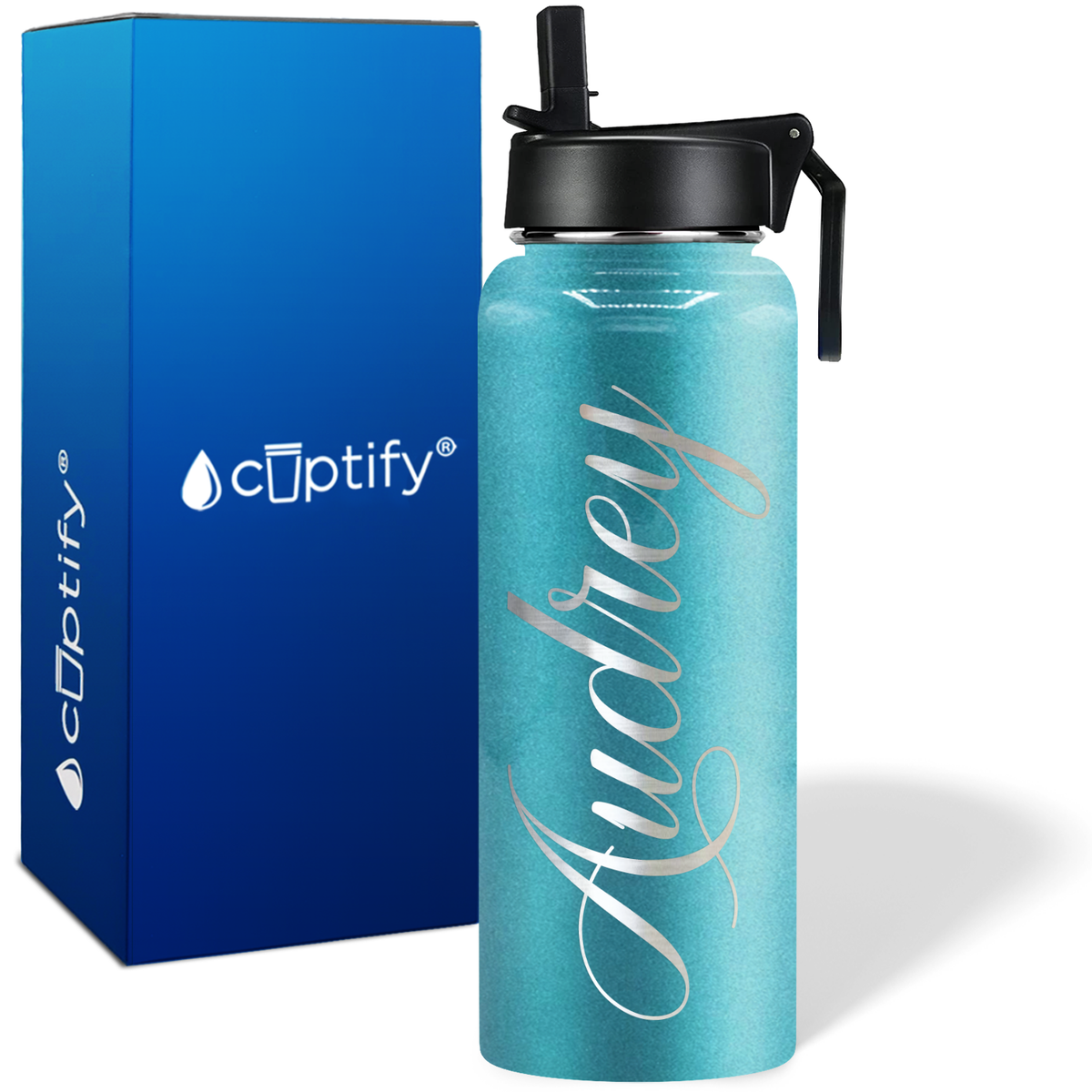 Personalized Audrey Style on 40oz Wide Mouth