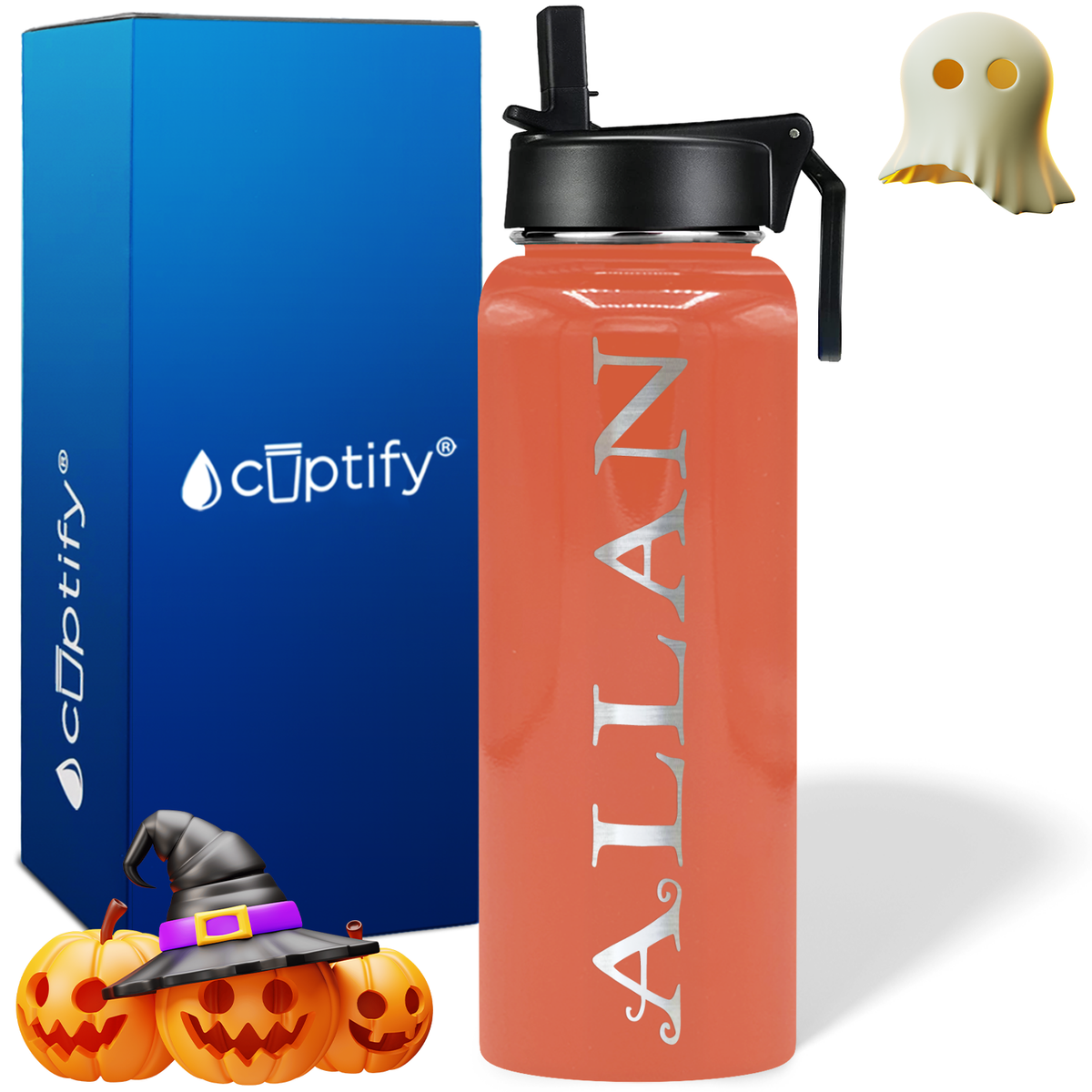 Personalized Eerie on Halloween 40oz Water Bottle