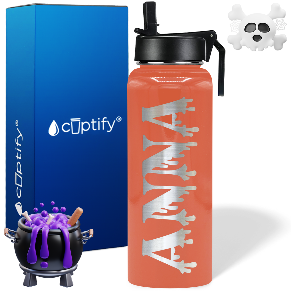 Personalized Bloody on Halloween 40oz Water Bottle