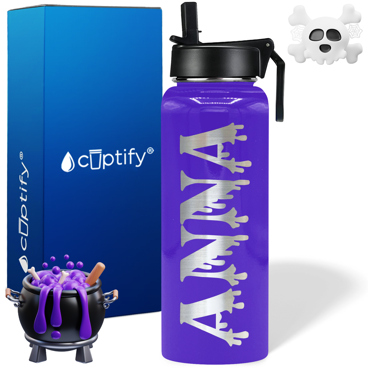 Personalized Bloody on Halloween 40oz Water Bottle