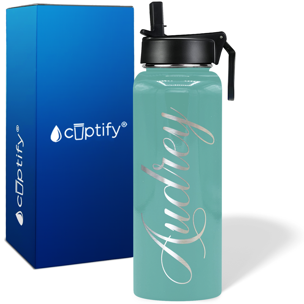 Personalized Audrey Style on 40oz Wide Mouth