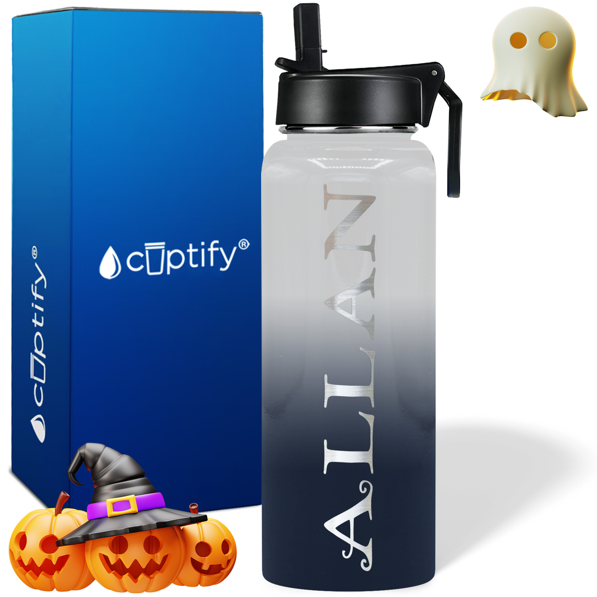 Personalized Eerie on Halloween 40oz Water Bottle