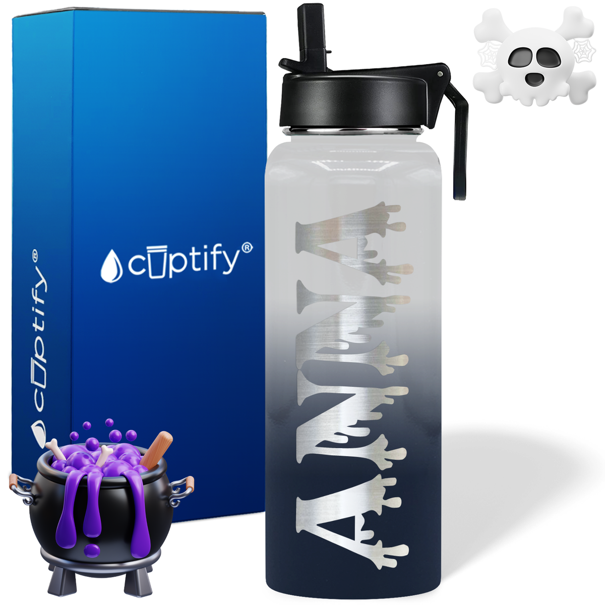 Personalized Bloody on Halloween 40oz Water Bottle