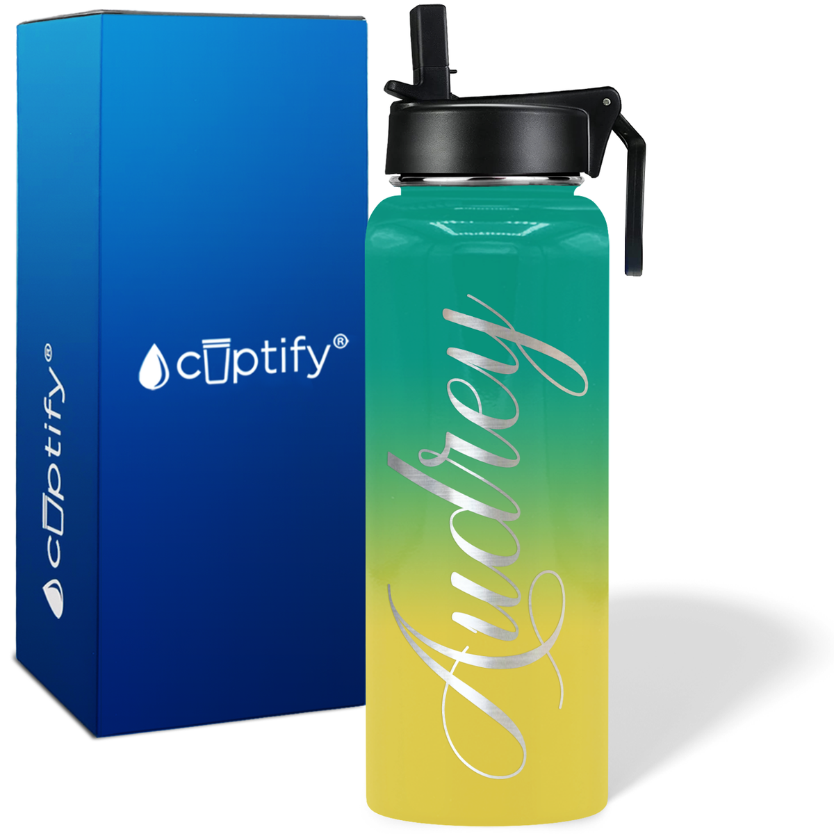 Personalized Audrey Style on 40oz Wide Mouth