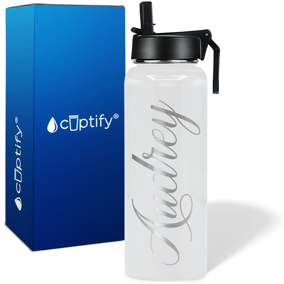 Personalized Audrey Style on 40oz Wide Mouth