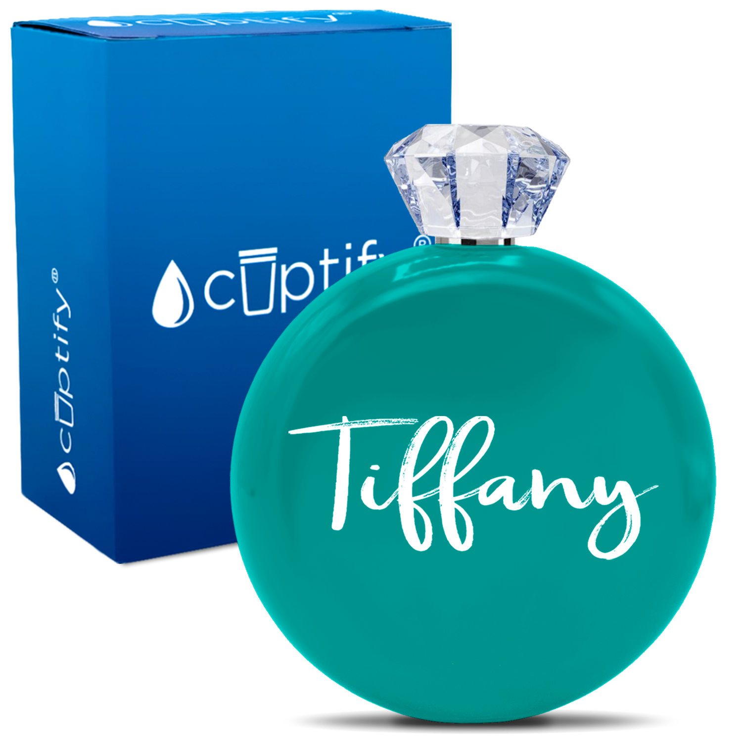 Personalized Tiffany Style 5oz Jewel Flask