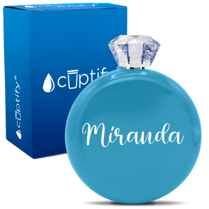 Personalized Miranda Style 5oz Jewel Flask