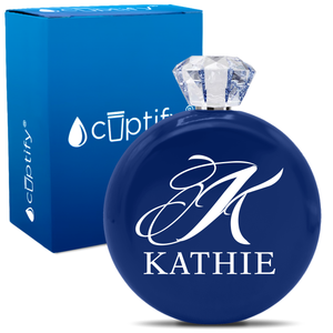 Personalized Script Initial and Name 5oz Jewel Flask