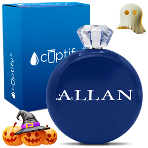 Personalized Eerie Halloween Font 5oz Jewel Flask