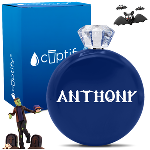 Personalized Creepy Halloween Font 5oz Jewel Flask