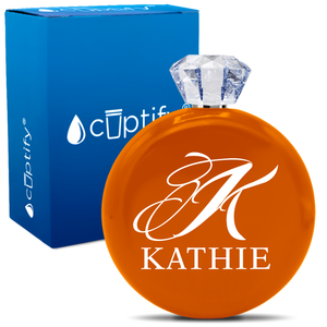 Personalized Script Initial and Name 5oz Jewel Flask